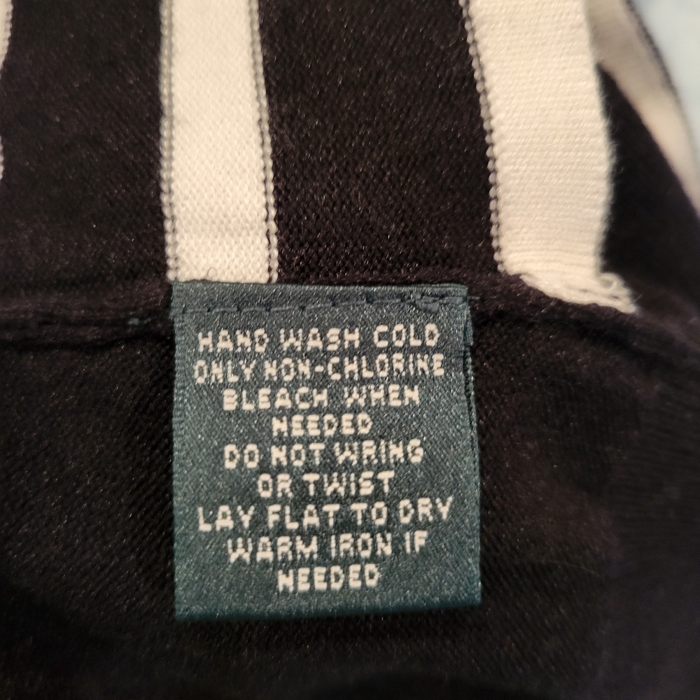 Ralph Lauren 3X Black Pullover Sweater w/Blk&Wht Inset Neckline NWT - Picture 10 of 11